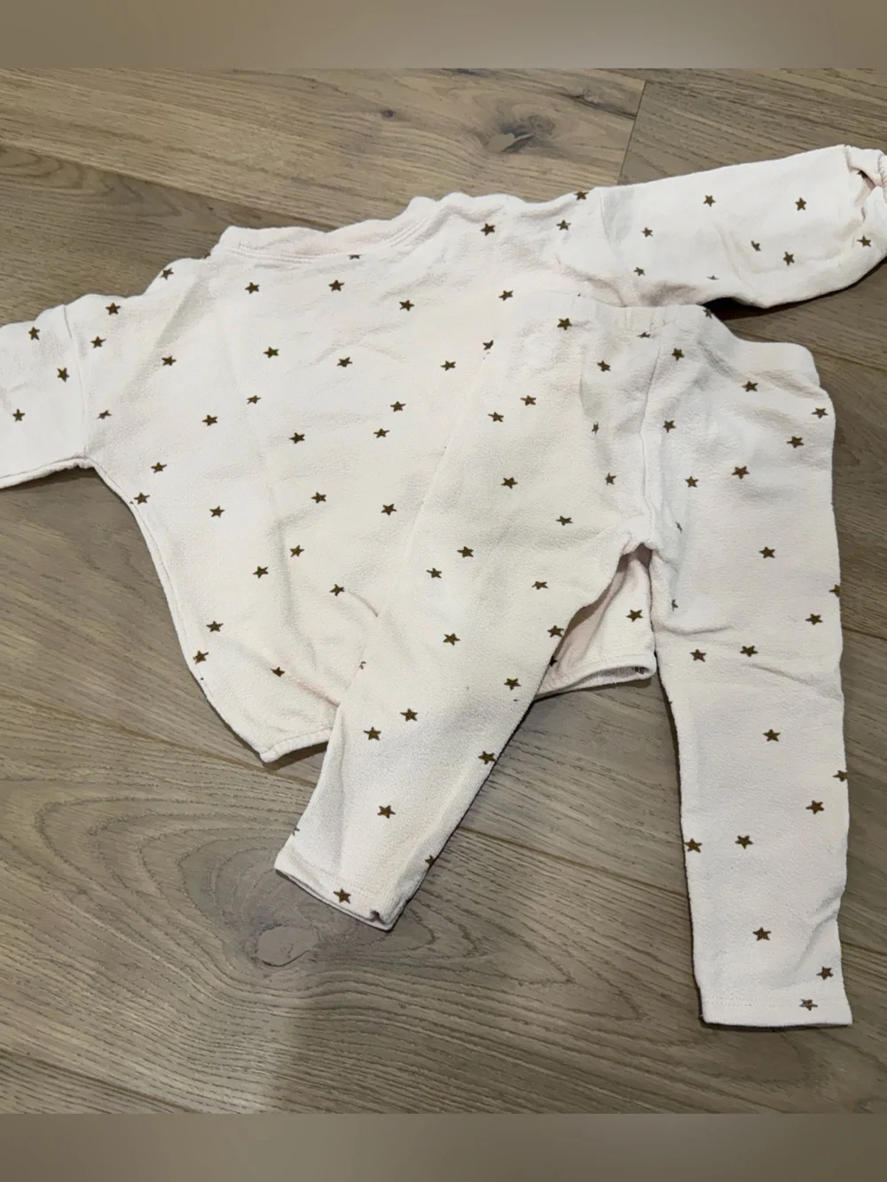 Rylee + Cru Spongey Knit Set- Shell Stars Pink